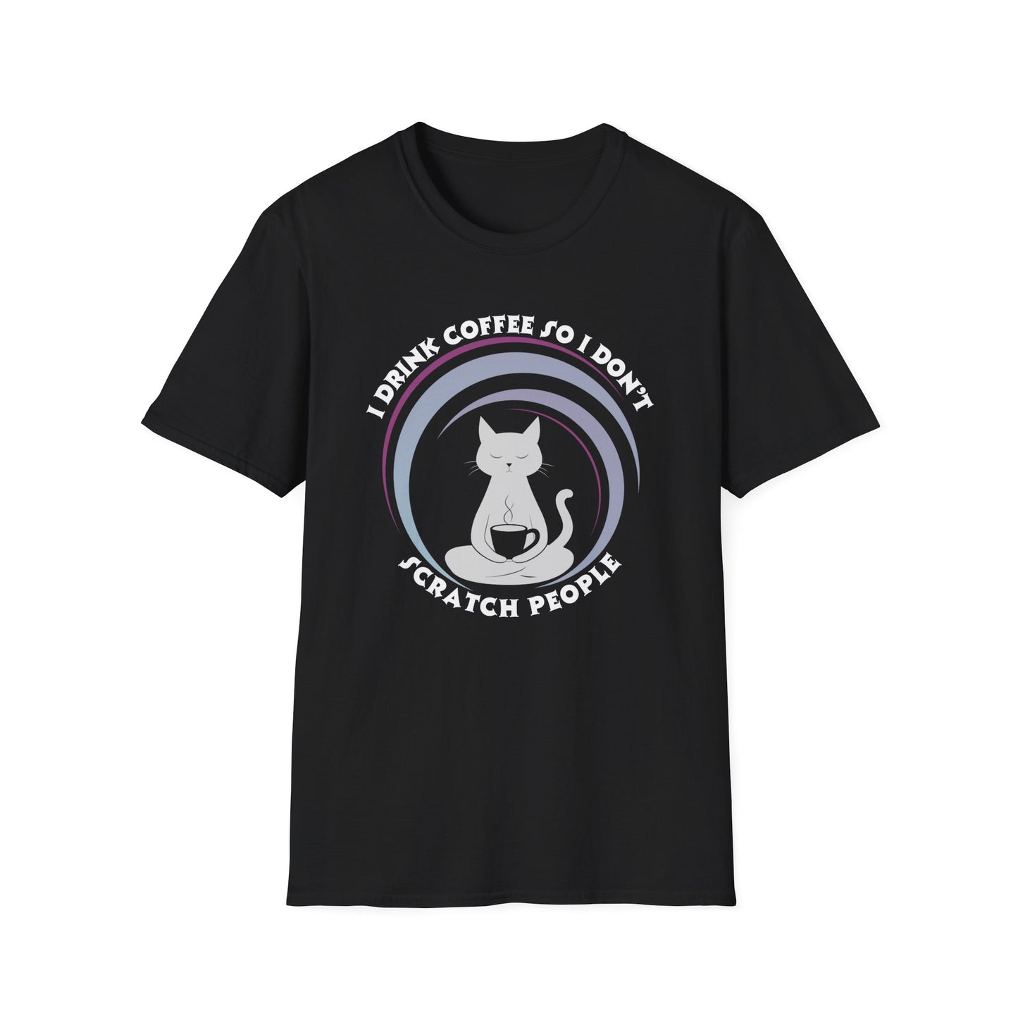 Funny Cat Coffee Shirt – I Drink Coffee So I Don't Scratch People Tee