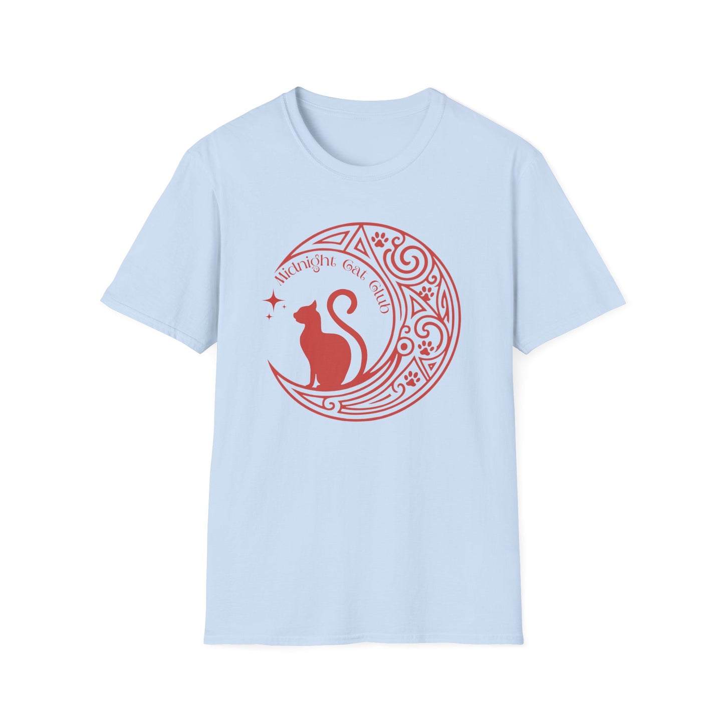 Midnight Cat Club Shirt – Moon Cat Tee for Cat Lovers