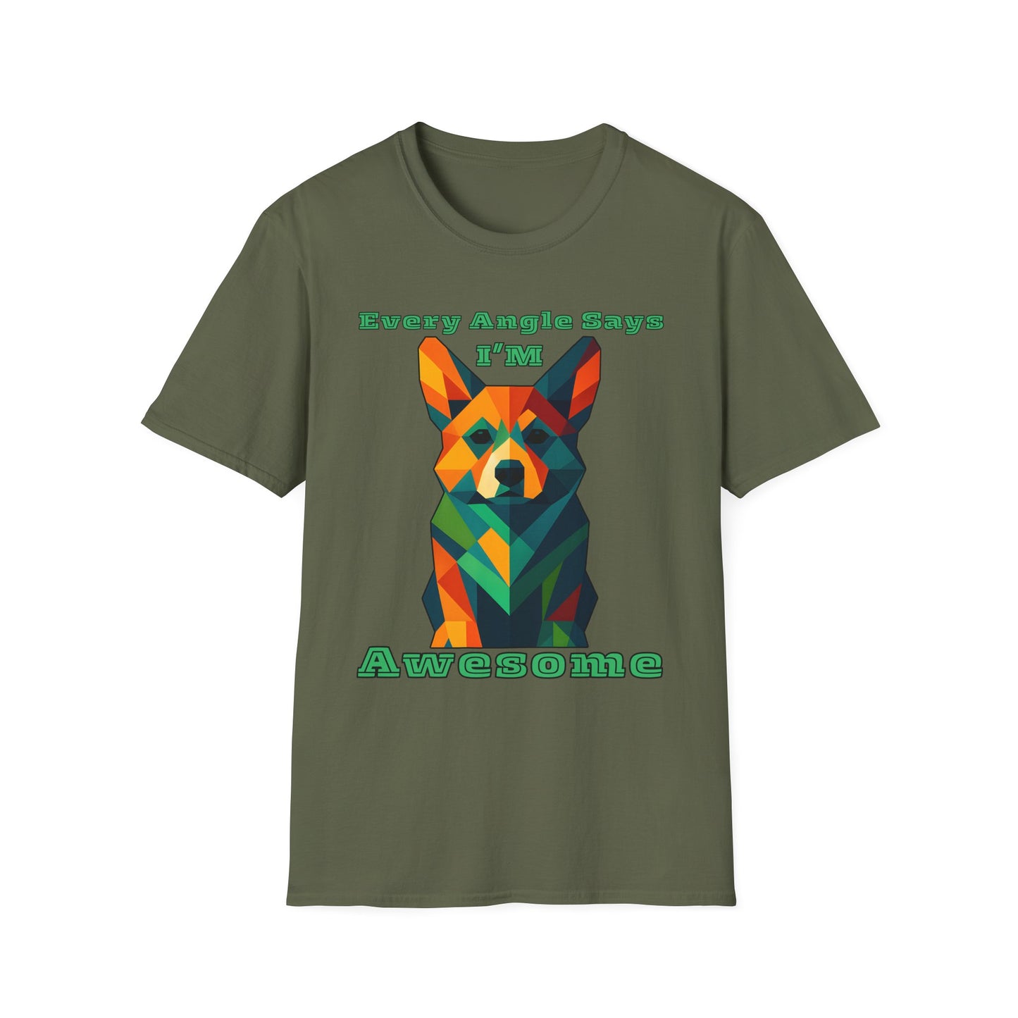 Colorful Dog Art T-Shirt | Every Angle Says I'm Awesome | Unisex Graphic Tee for Pet Lovers, Gift for Dog Owners, Birthday Shirt, Fun [...]