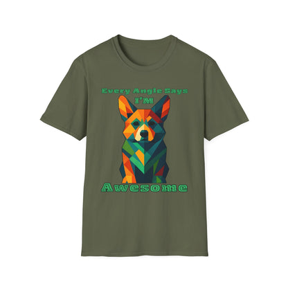Colorful Dog Art T-Shirt | Every Angle Says I'm Awesome | Unisex Graphic Tee for Pet Lovers, Gift for Dog Owners, Birthday Shirt, Fun [...]