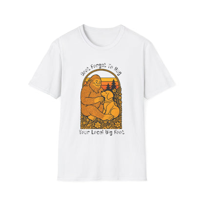 Bigfoot Hug T-Shirt — Sasquatch Dog Lover Tee