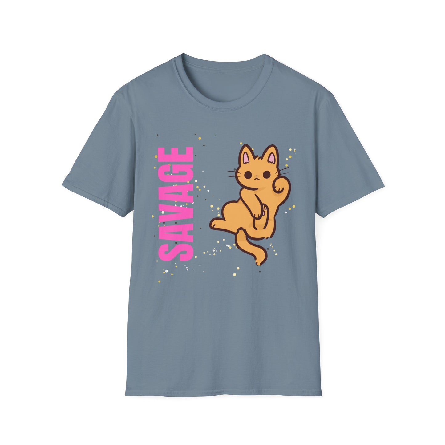 Savage Cat Tee - Cute Kawaii Cat Graphic Shirt