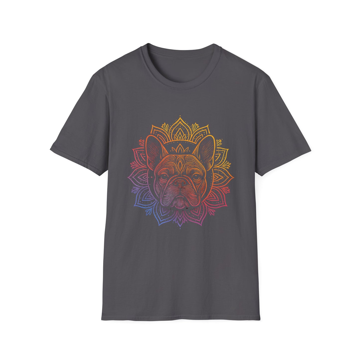Bohemian French Bulldog Tee, Dog Lover Gift, Mandala Art T-Shirt, Unisex Graphic Top, Cute Pet Owner Apparel, Casual Statement Shirt