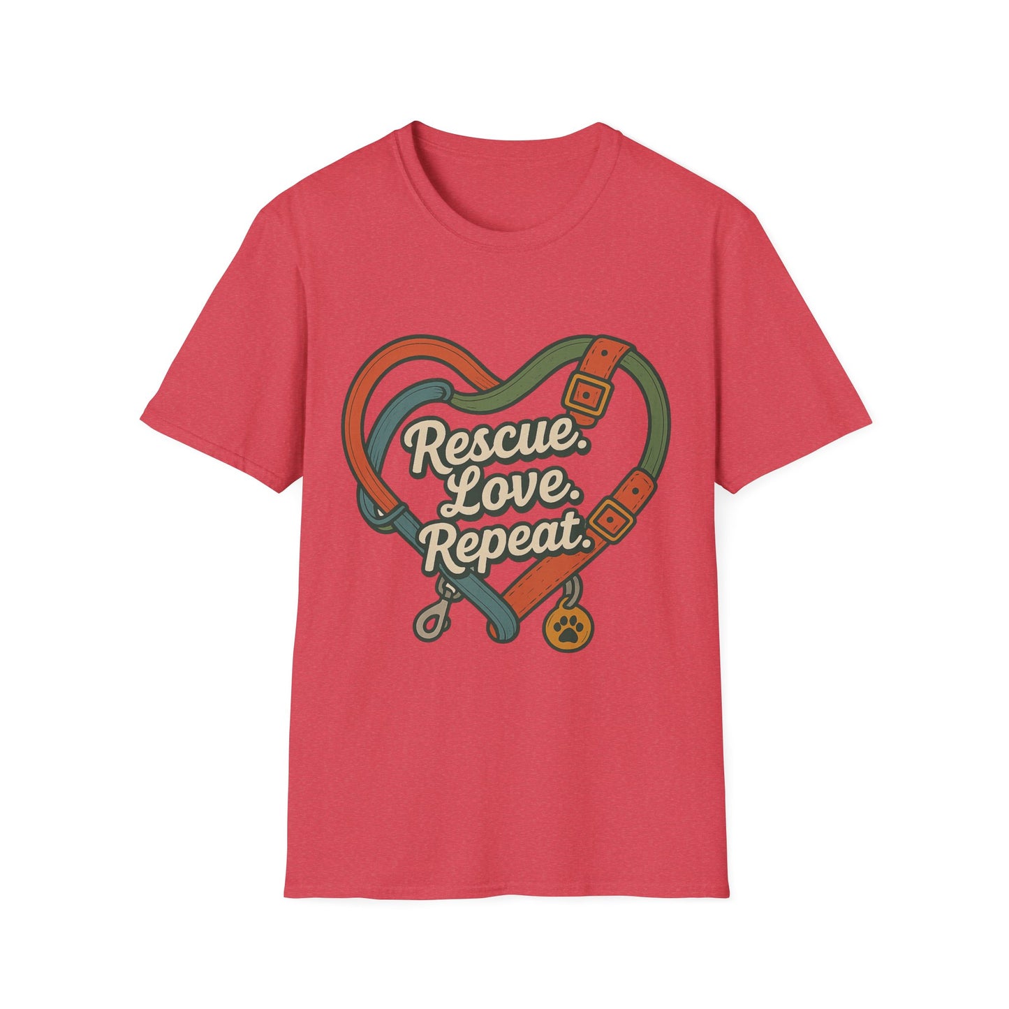 Rescue Love Repeat Tee – Adopt Don't Shop Shirt