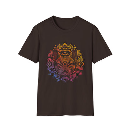 Bohemian French Bulldog Tee, Dog Lover Gift, Mandala Art T-Shirt, Unisex Graphic Top, Cute Pet Owner Apparel, Casual Statement Shirt
