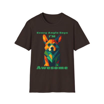 Colorful Dog Art T-Shirt | Every Angle Says I'm Awesome | Unisex Graphic Tee for Pet Lovers, Gift for Dog Owners, Birthday Shirt, Fun [...]