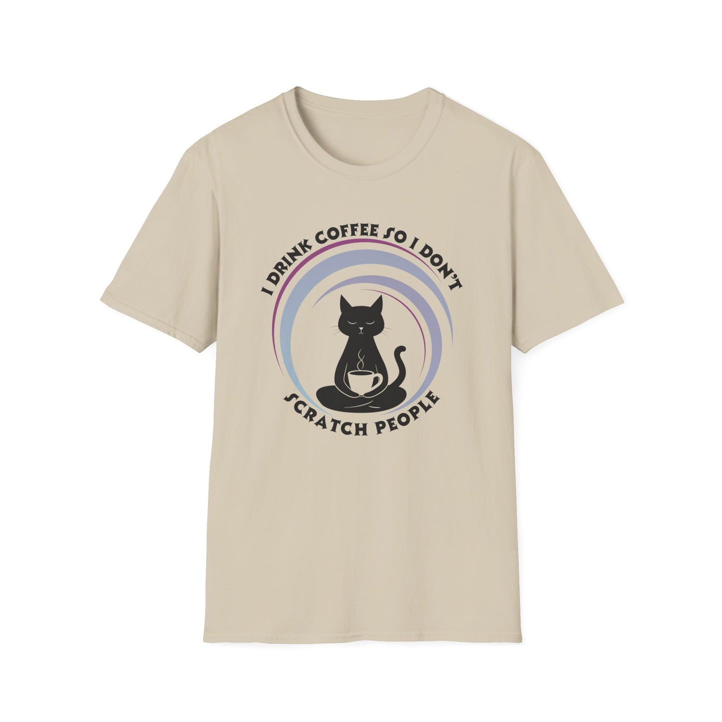 Funny Cat Coffee Shirt – I Drink Coffee So I Don't Scratch People Tee