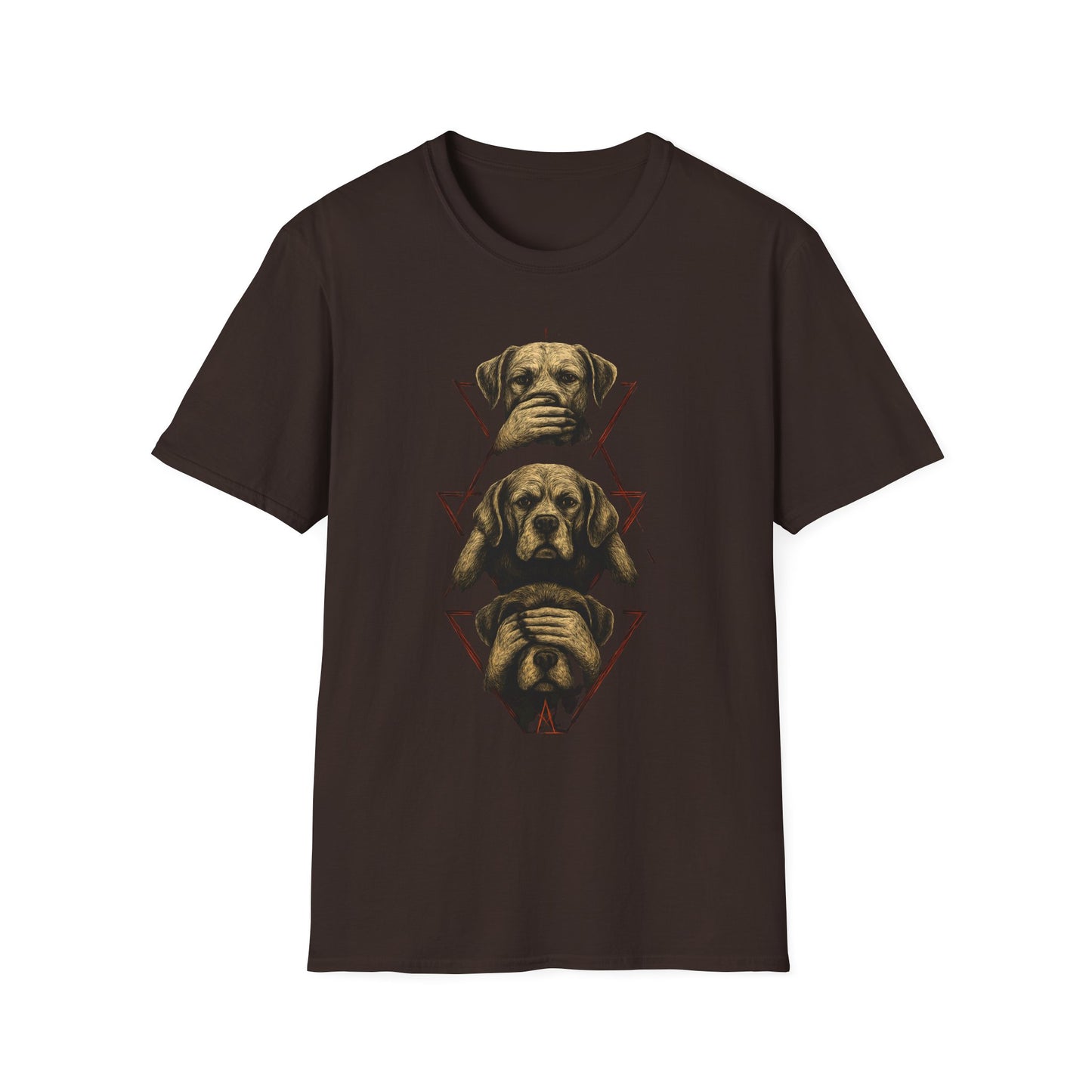 3 Wise Dogs Unisex T-Shirt, Funny Dog Lover Gift, Animal Theme Shirt, Casual Tee, Pet Owner Apparel, Gifts for Dog Lovers