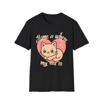 Cute Kawaii Cat Shirt – Home Is Where My Cat Is Tee