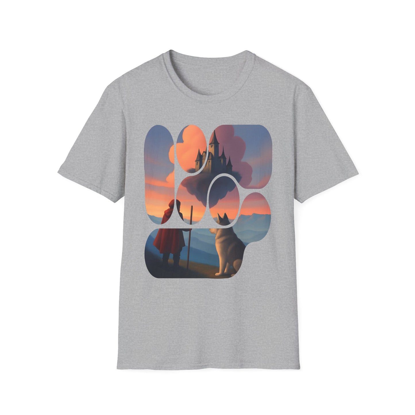 Magical Landscape T-Shirt, Unisex Graphic Tee, Adventure Apparel, Fantasy Gift, Casual Wear, Travel Enthusiasts