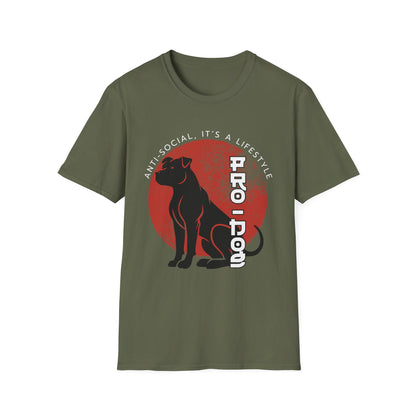 Anti-Social Pro-Dog Graphic T-Shirt – Dog Lover Tee