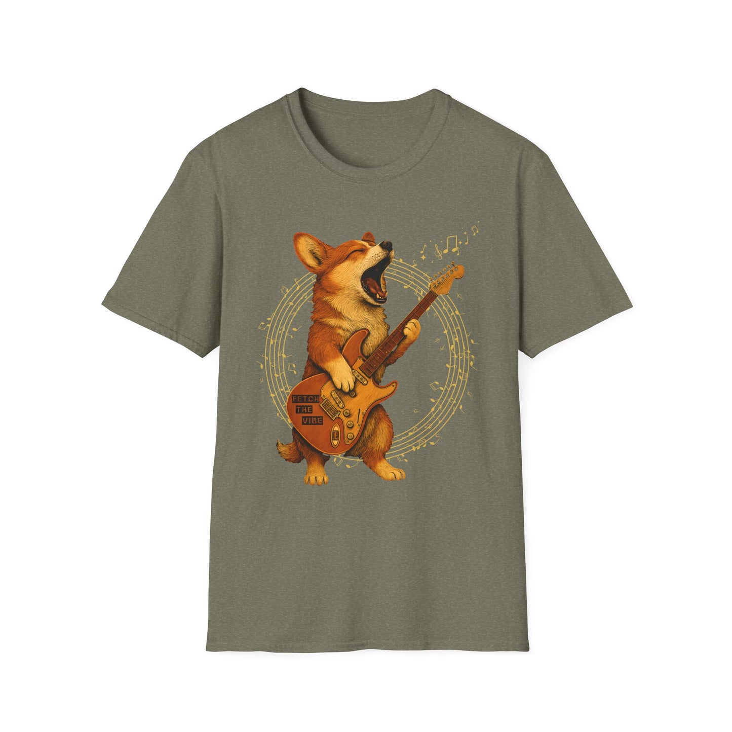 Rockin’ Corgi Guitar Shirt – Funny Dog Music T-Shirt Lover Gift, Music Enthusiast Tee, Fun Dog Shirt, Casual Wear for Any Occasion