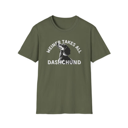 Funny Dachshund Shirt – Weiner Takes All T-Shirt