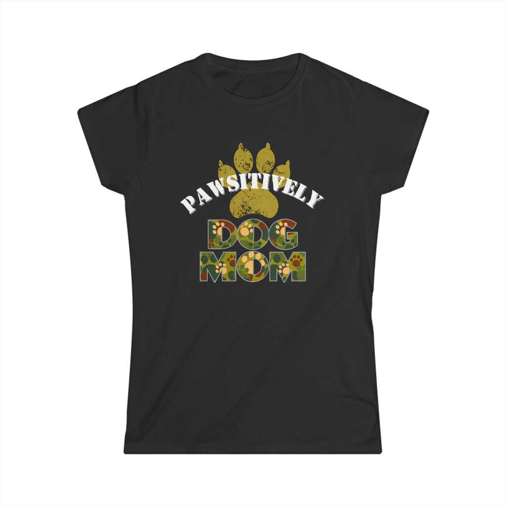 Pawsitively Dog Mom (Camo) Women's T-Shirt