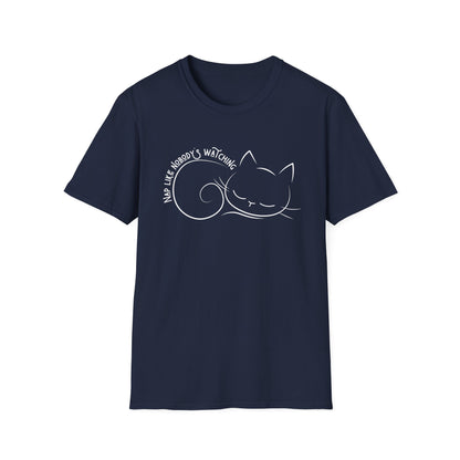Nap Like Nobody's Watching Cat Tee – Cute Cat Shirt