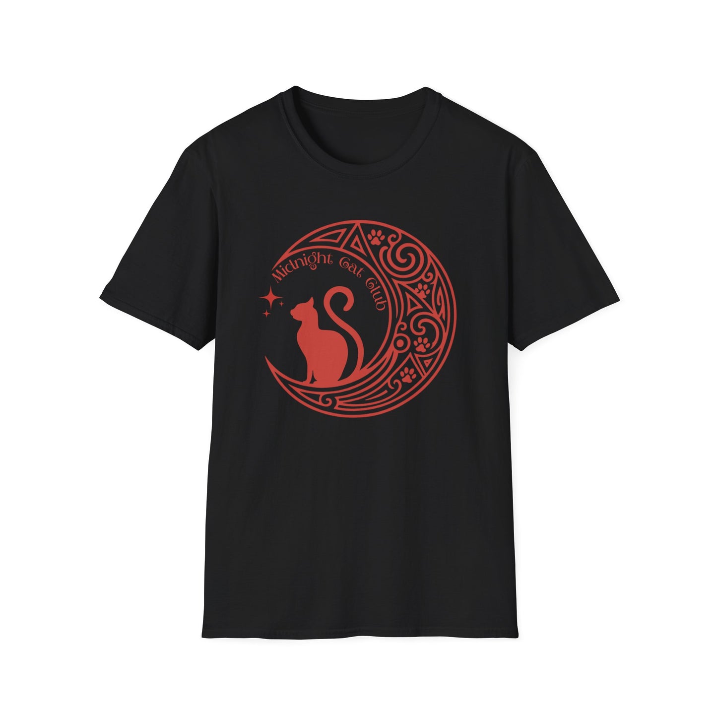 Midnight Cat Club Shirt – Moon Cat Tee for Cat Lovers