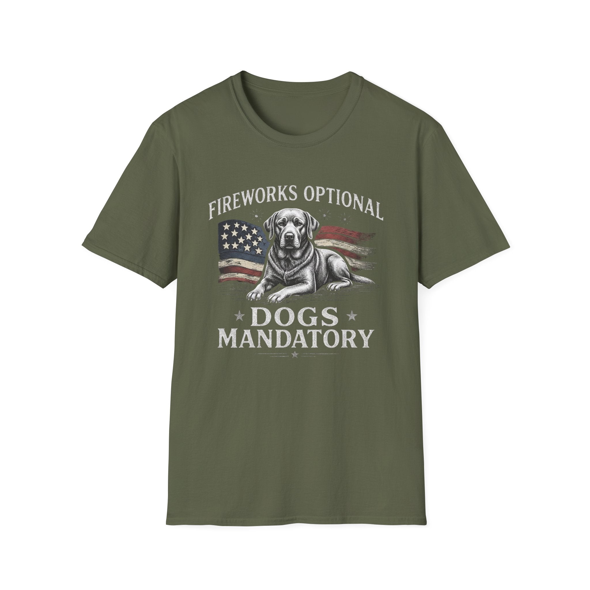 Fireworks Optional Dogs Mandatory Labrador T-Shirt