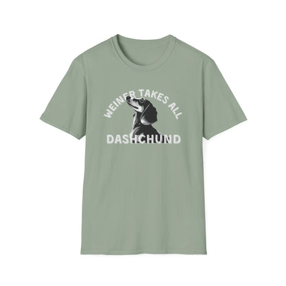 Funny Dachshund Shirt – Weiner Takes All T-Shirt