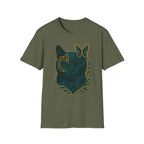 Cyber Floral Cat T-Shirt