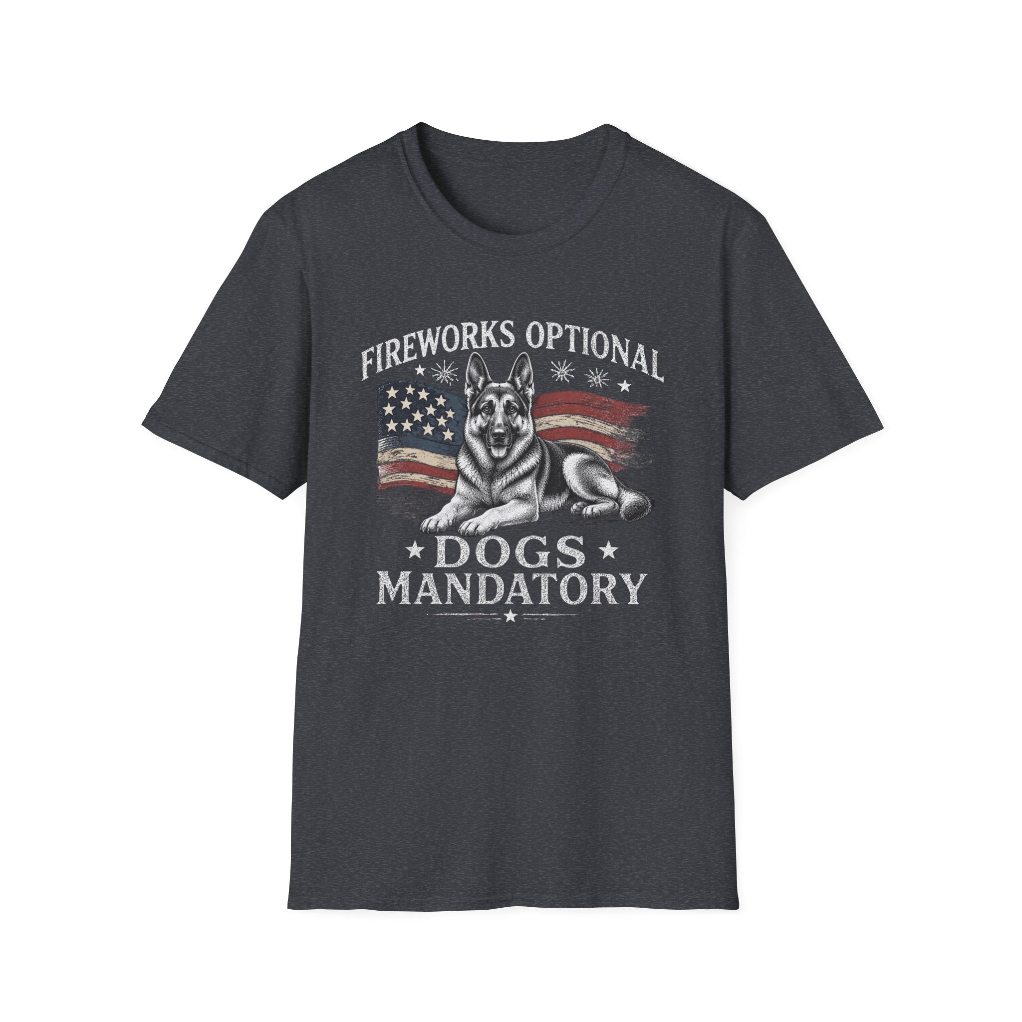 Fireworks Optional Dogs Mandatory German Shepard T-Shirt