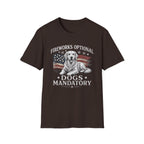 Fireworks Optional Dogs Mandatory Golden Retreiver T-Shirt