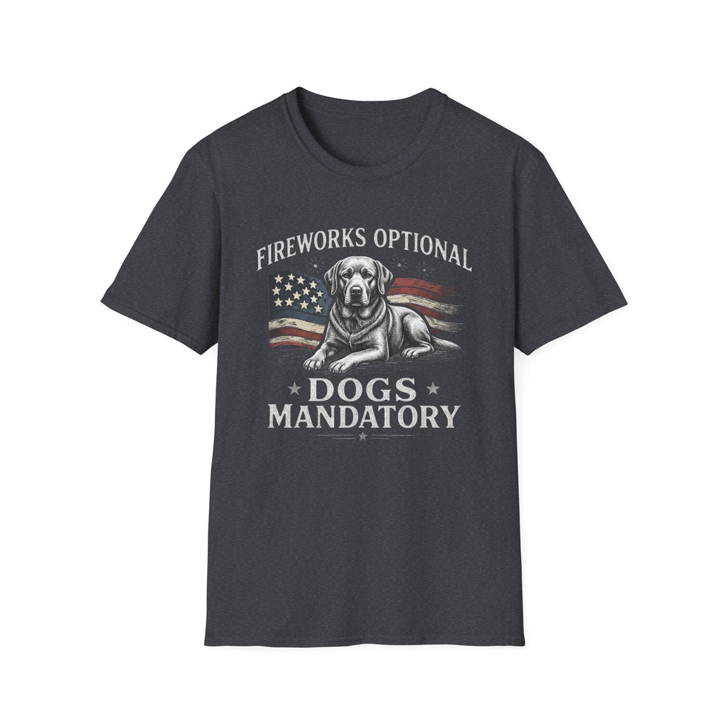 Fireworks Optional Dogs Mandatory Labrador T-Shirt