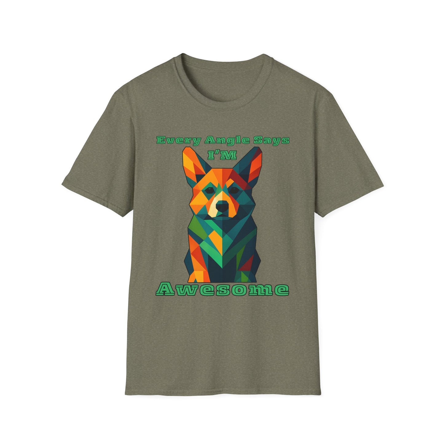 Colorful Dog Art T-Shirt | Every Angle Says I'm Awesome | Unisex Graphic Tee for Pet Lovers, Gift for Dog Owners, Birthday Shirt, Fun [...]