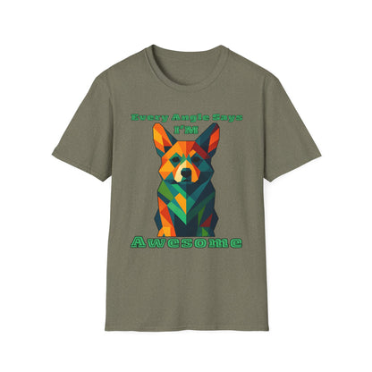Colorful Dog Art T-Shirt | Every Angle Says I'm Awesome | Unisex Graphic Tee for Pet Lovers, Gift for Dog Owners, Birthday Shirt, Fun [...]