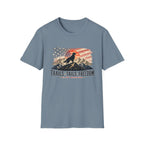 Trails Tails Freedom Patriotic Dog T-Shirt