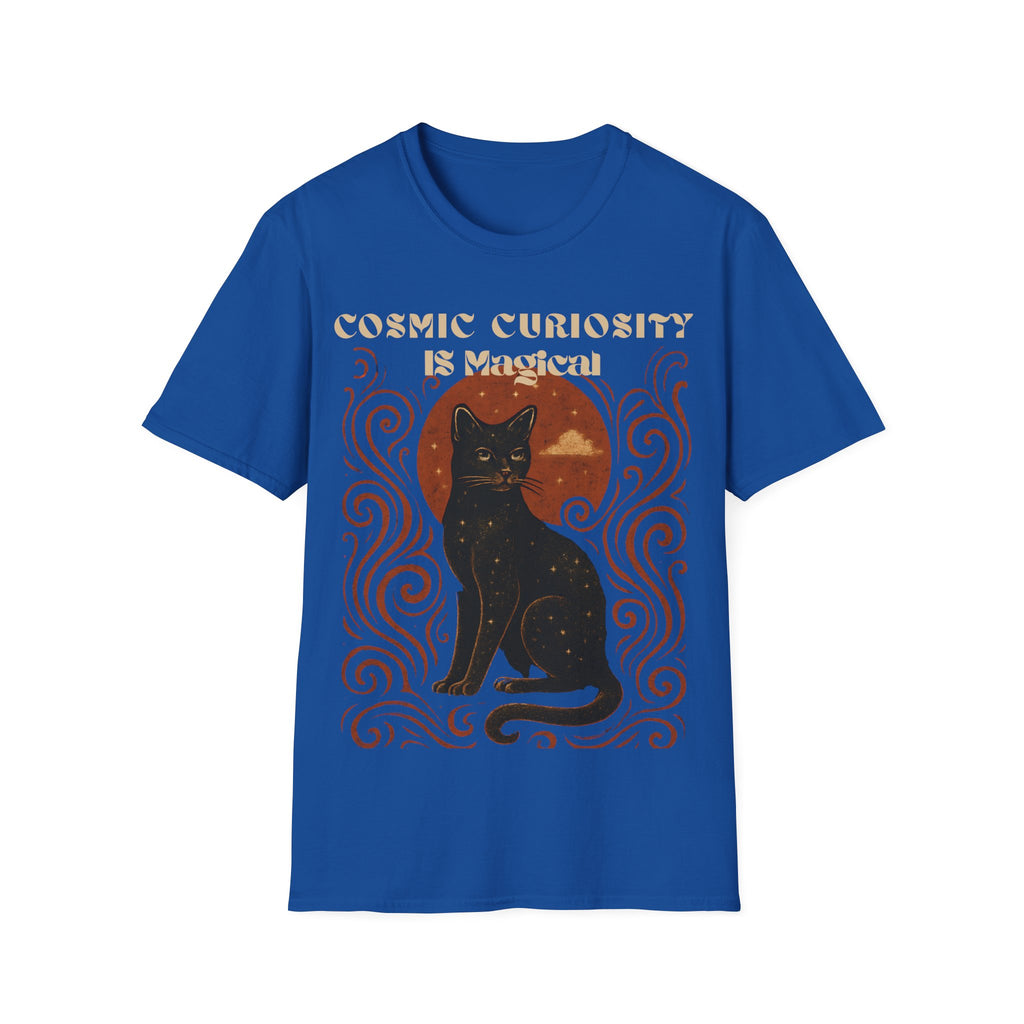 Cosmic Curiosity Black Cat T-Shirt