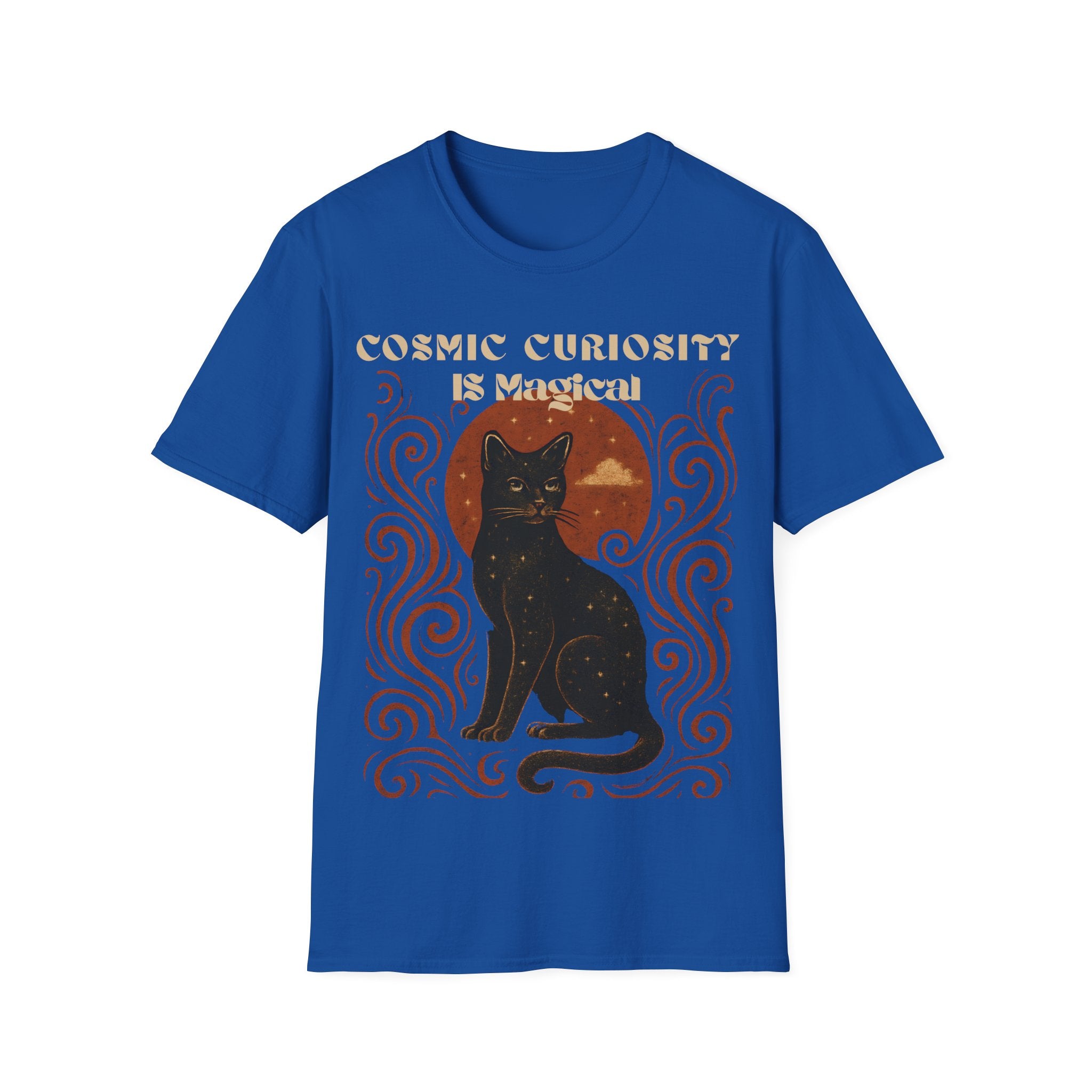 Cosmic Curiosity Black Cat T-Shirt