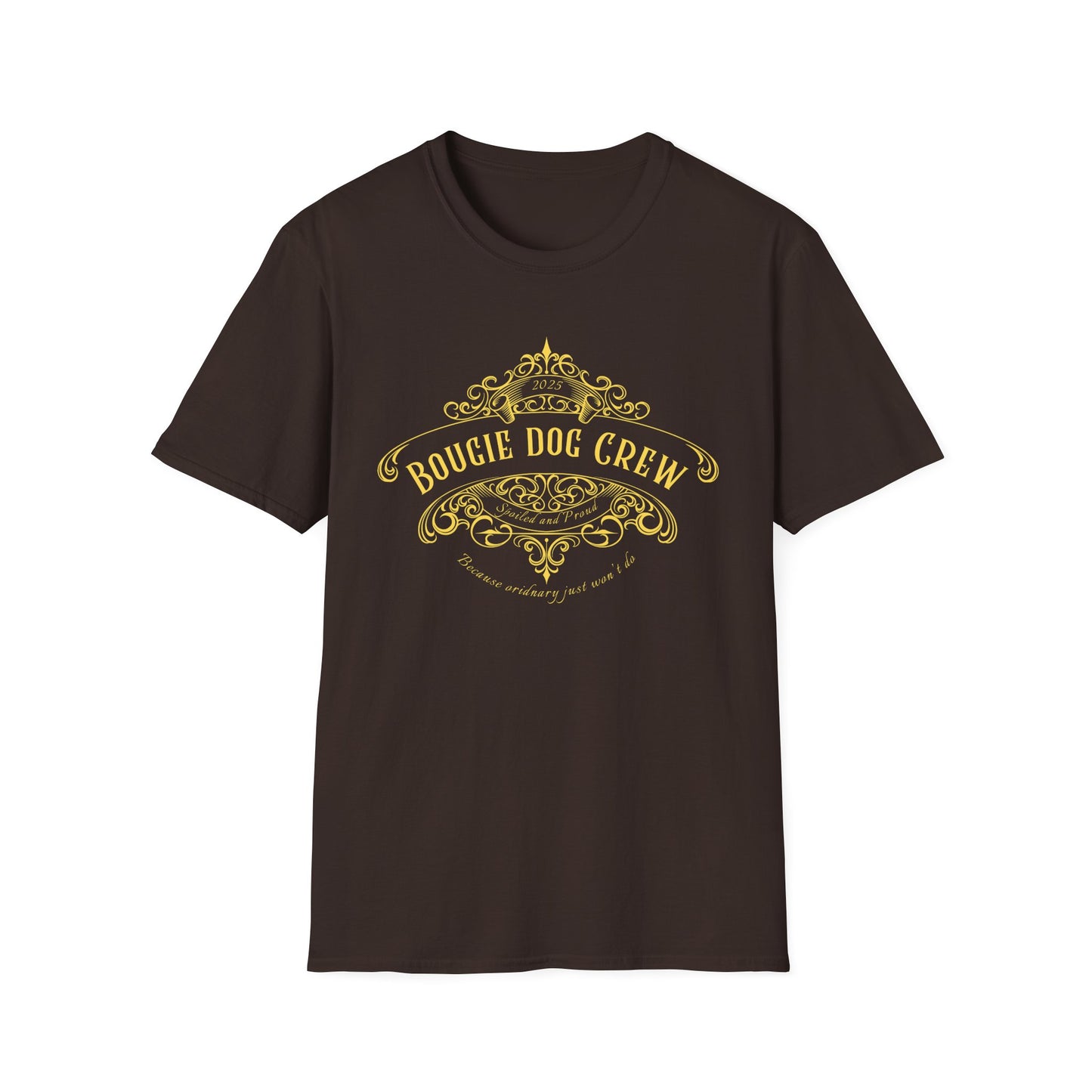 Bougie Dog Crew T-Shirt — Spoiled Dog Mom Tee