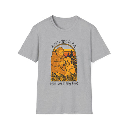 Bigfoot Hug T-Shirt — Sasquatch Dog Lover Tee