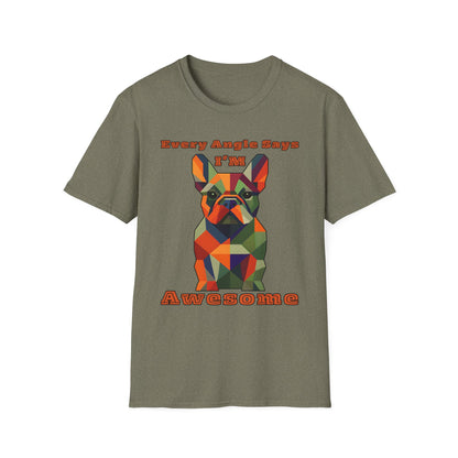 Awesome French Bulldog Unisex Softstyle T-Shirt, Dog Lover Gift, Casual Wear, Birthday Gift, Funny Tee, Pet Owner Merch