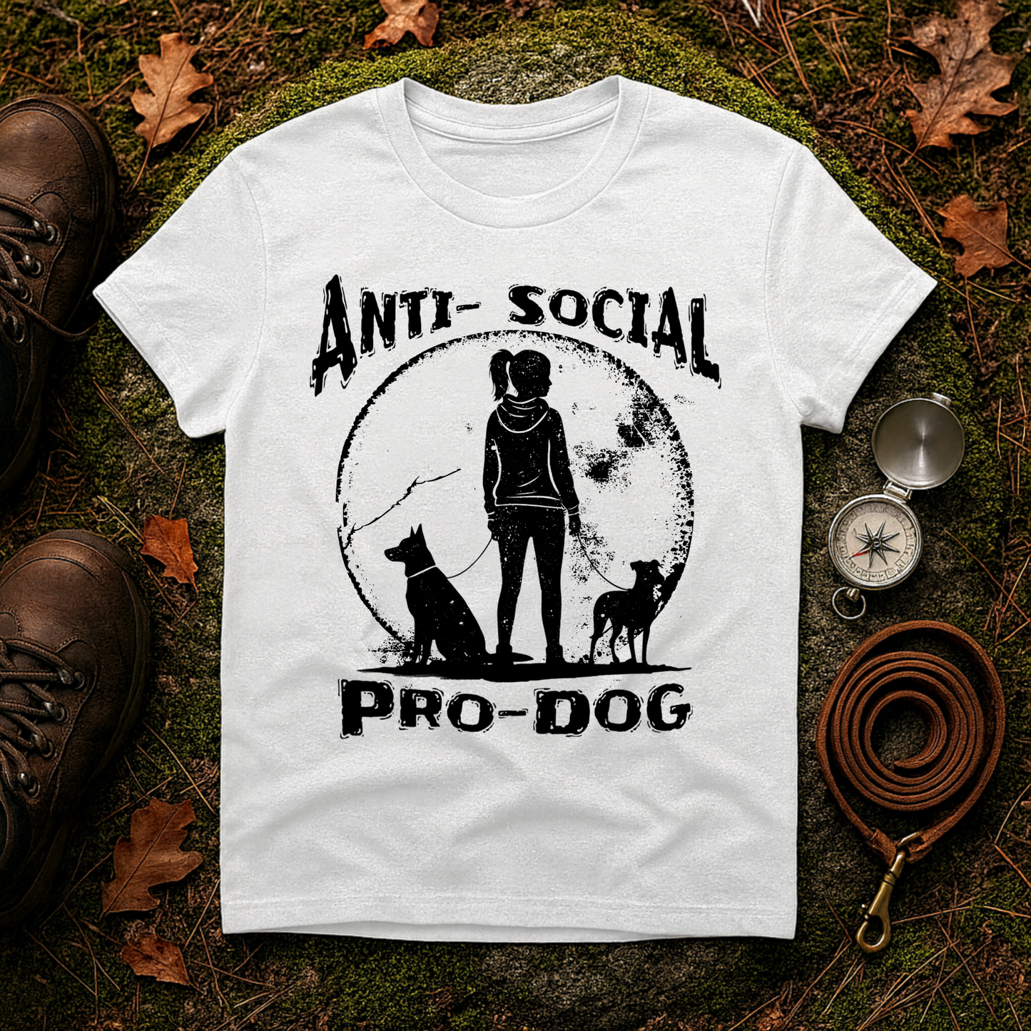 Anti-Social Pro-Dog Women’s Dog Lover T-Shirt