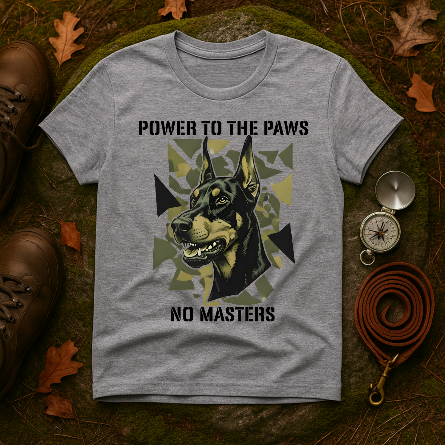 Doberman Power to the Paws T-Shirt