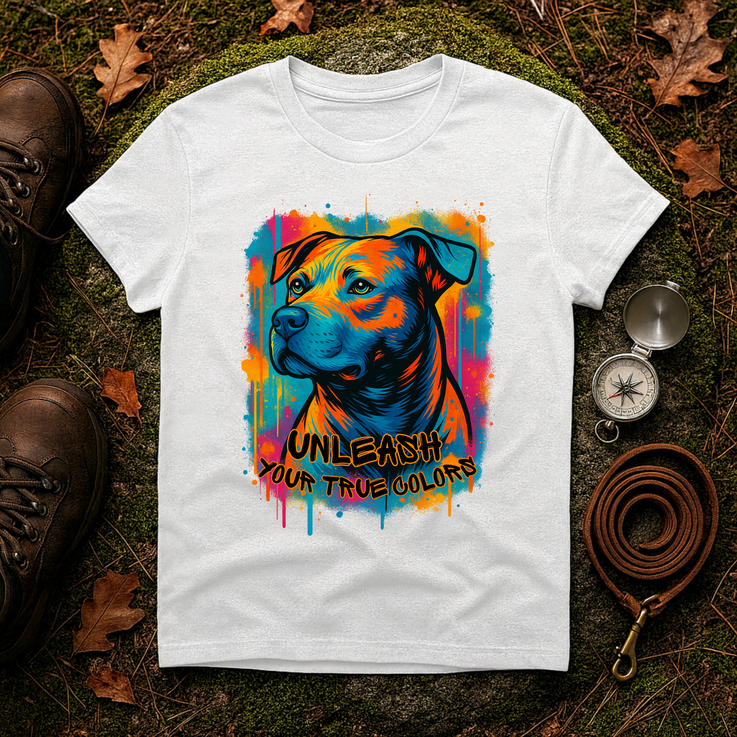 Colorful Pitbull Shirt – Unleash Your True Colors Tee
