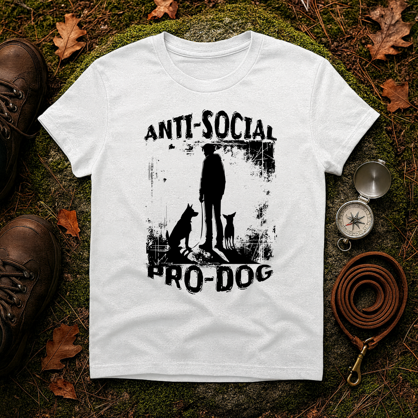 Anti-Social Pro-Dog Funny Dog Lover T-Shirt