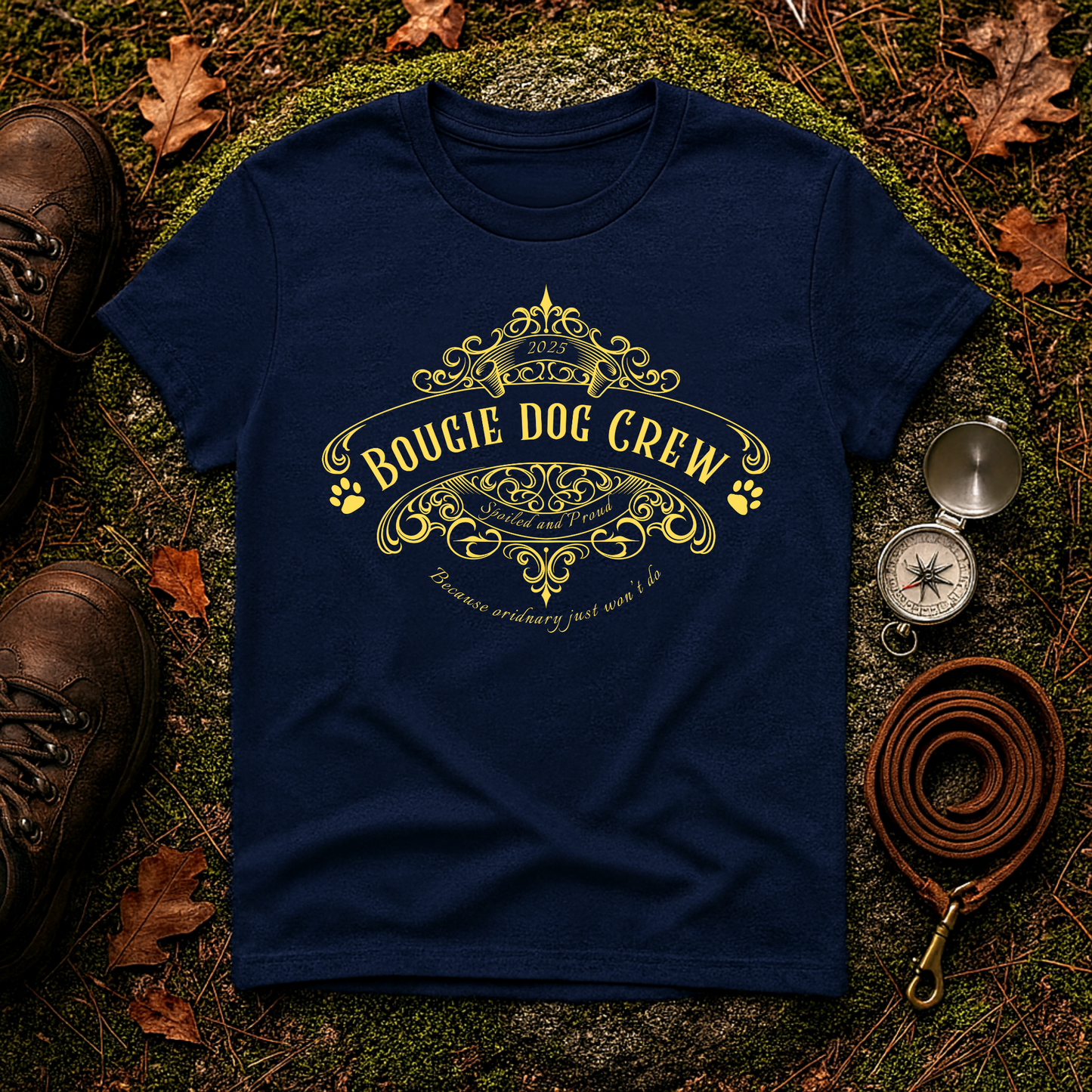 Bougie Dog Crew T-Shirt — Spoiled Dog Mom Tee