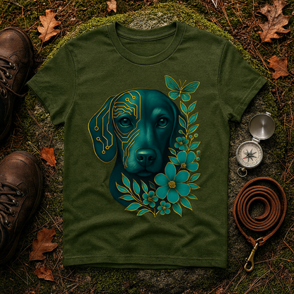 Artistic Dog Lover T-Shirt, Gift for Pet Owners, Nature-Inspired Tee, Birthday Gift, Casual Wear, Unisex Softstyle Tee