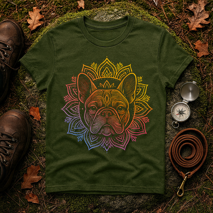 Bohemian French Bulldog Tee, Dog Lover Gift, Mandala Art T-Shirt, Unisex Graphic Top, Cute Pet Owner Apparel, Casual Statement Shirt