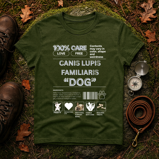 Canis Lupus Familiaris Dog Tee - Funny Vet Label