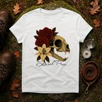 Eternal Purr Cat Skull Gothic Floral T-Shirt