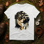 German Shepherd American Flag T-Shirt