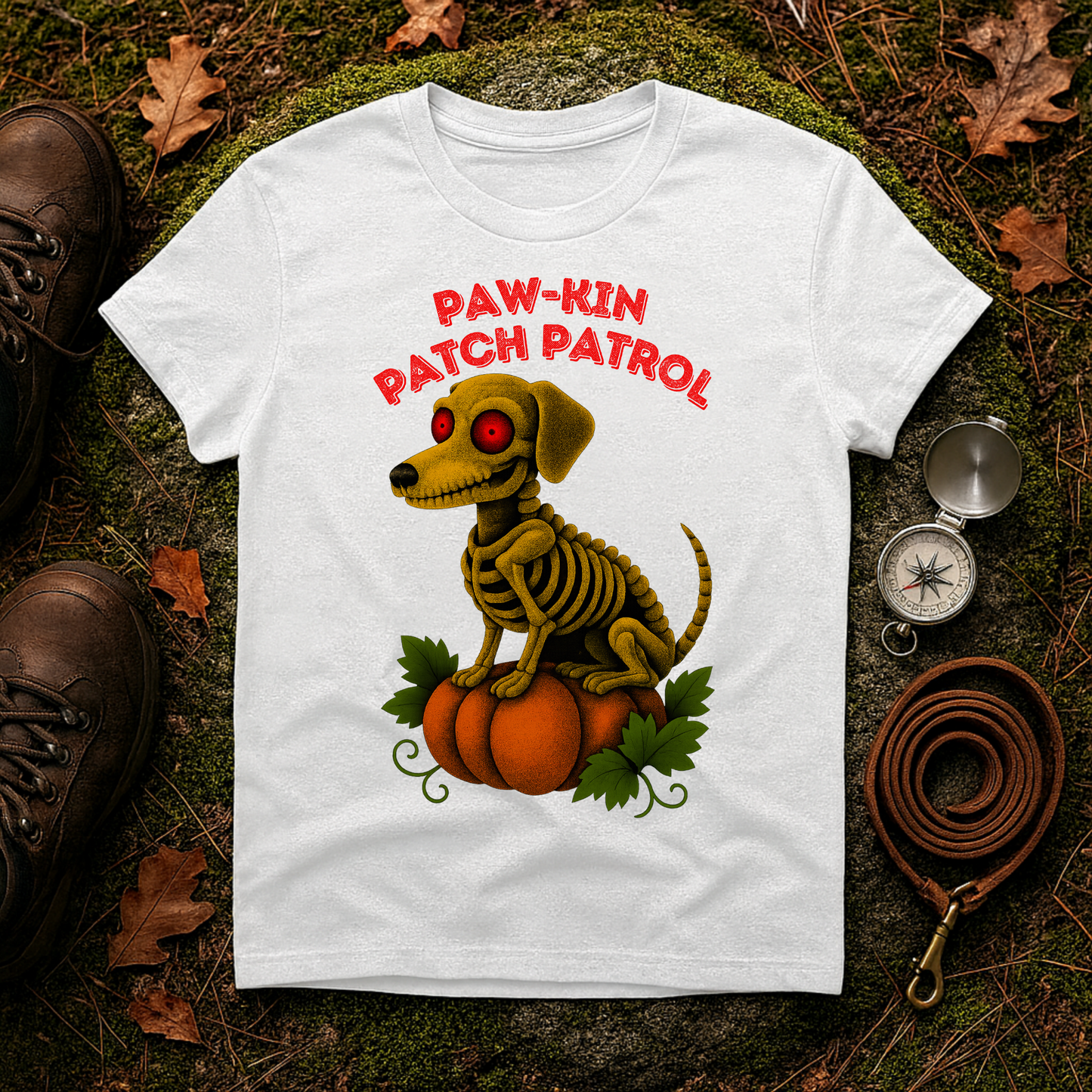 Paw-kin Patch Patrol Dachshund Halloween Dog T-Shirt