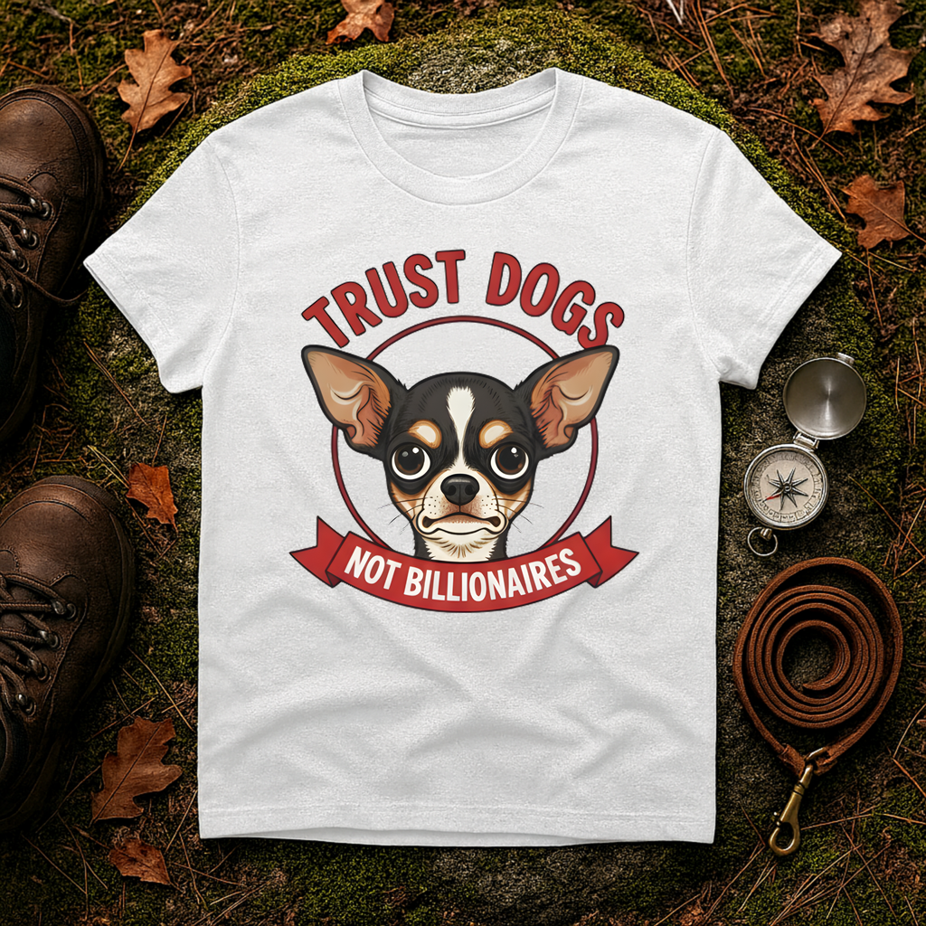 Trust Dogs Not Billionaires Chihuahua T-Shirt