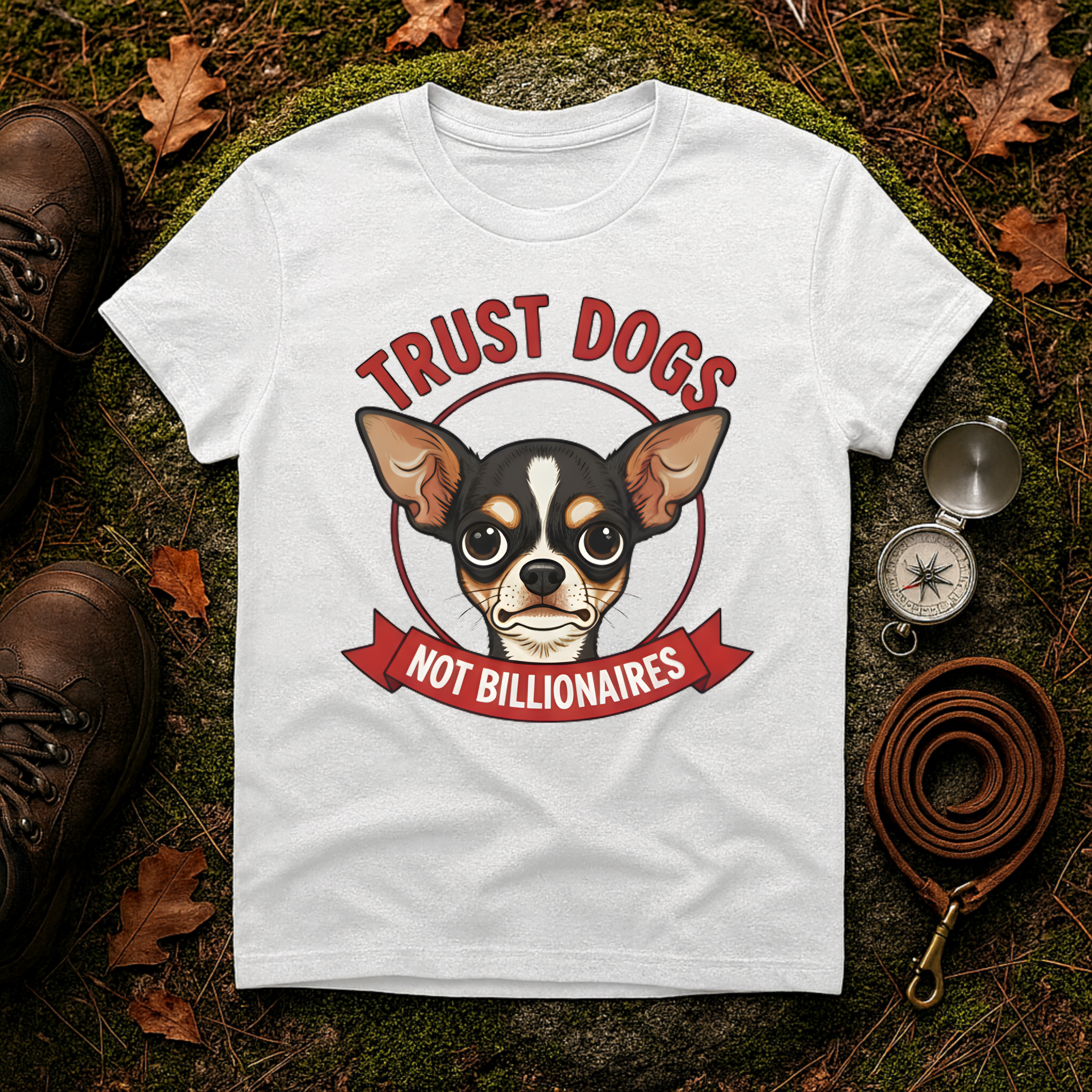 Trust Dogs Not Billionaires Chihuahua T-Shirt