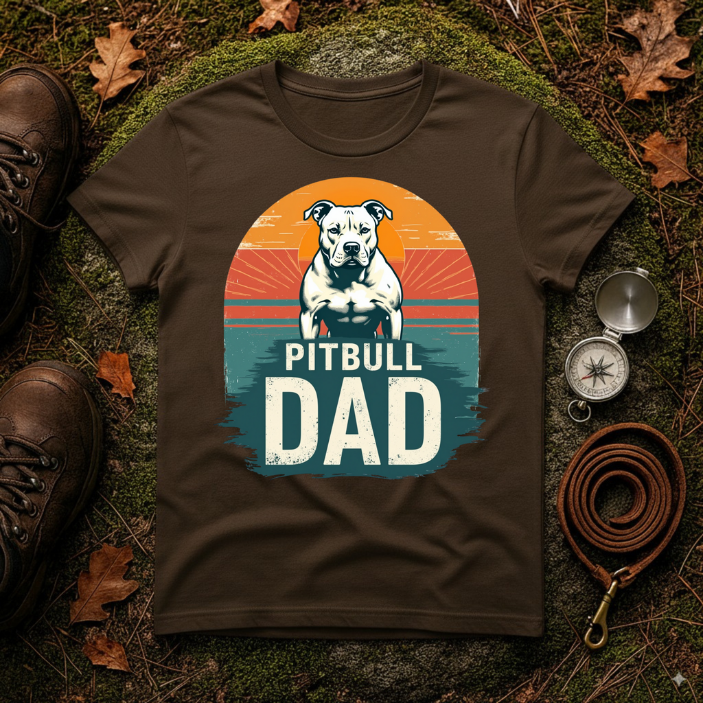 Vintage Pitbull Dad T-Shirt