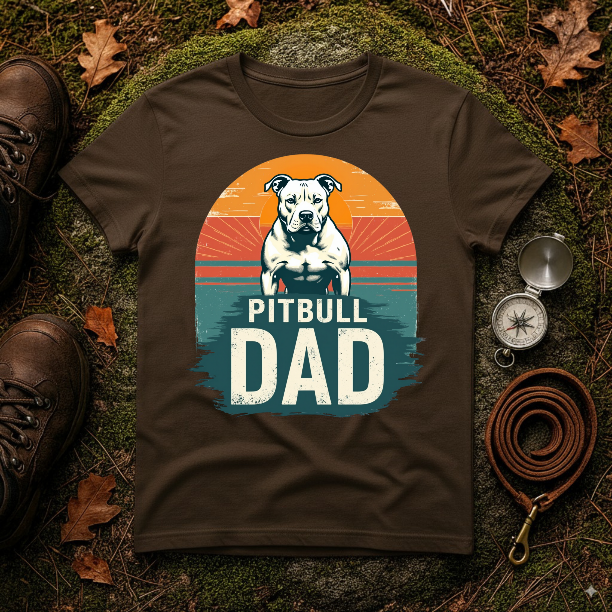 Vintage Pitbull Dad T-Shirt