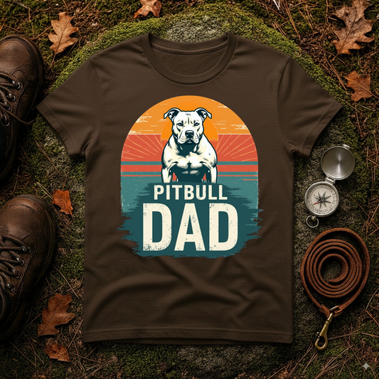 Vintage Pitbull Dad Shirt – Retro Dog Lover Gift Tee